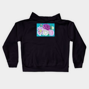 Peonies flowers Kids Hoodie